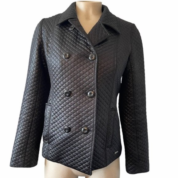 GUESS Vintage Quilted Coated Motorcycle Jacket S - Picture 1 of 10